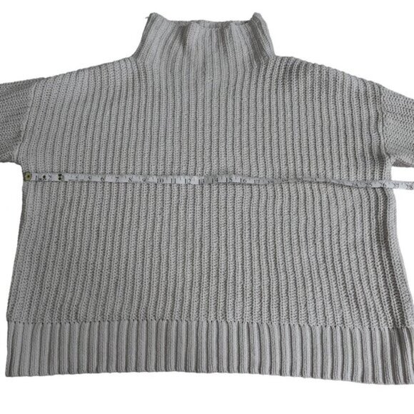 Aerie Chenille Oversized Turtleneck Sweater Cream Beige Size XS - Picture 10 of 12